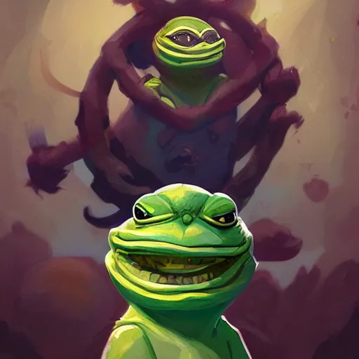 Image similar to super rich happy pepe, luxury, treasury, coins, money, hyper detalied, blue crystals, greg rutkowski, artstation