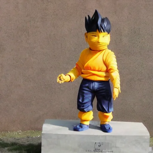 Image similar to A sculpture Naruto made pure recycled materials