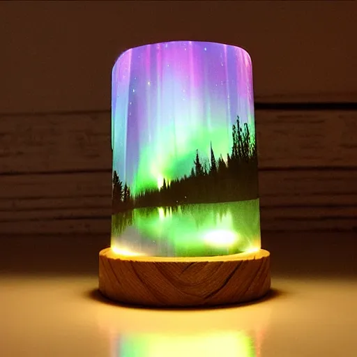 Image similar to Aurora Boreal night lamp