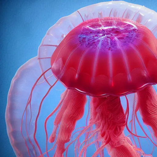 Image similar to jellyfish man hybrid, hyper realistic, 4 k photograph