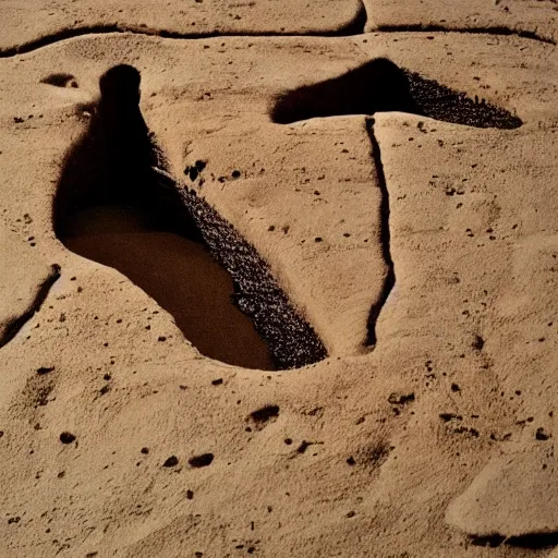 Image similar to by michael heizer close - up accurate. a beautiful collage. you cannot see the future. you cannot change the past. all of life consists of running into darkness.