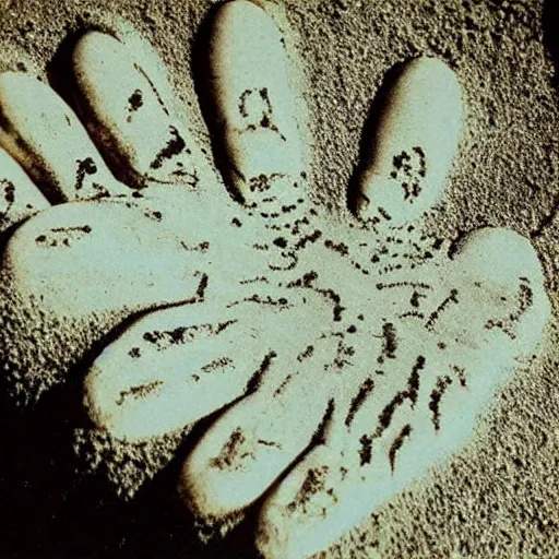 Image similar to cave hand prints old photo