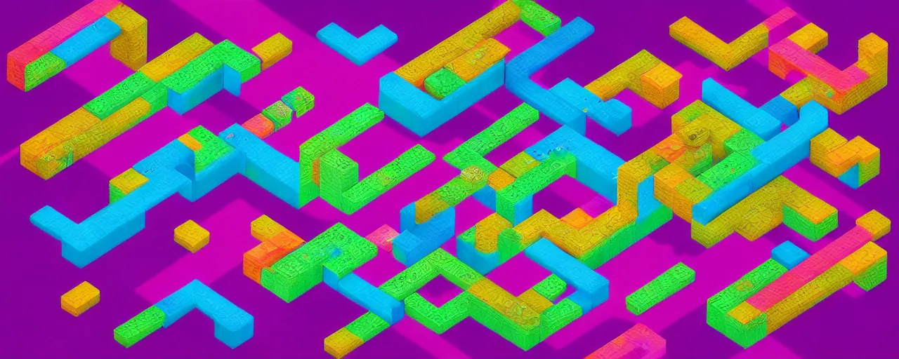 Prompt: “Tetris dream, surreal, trending on artstation,concept art,8k,highly detailed”
