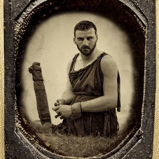 Prompt: Ancient Rome, Roman farmer, 200 AD photography, tintype photography, 216 AD, rural Roman empire