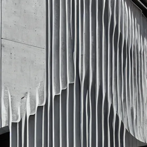Image similar to beautiful façade with wavy concrete structure