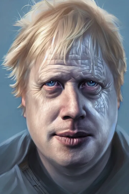 Image similar to Boris Johnson as the best Jedi from Star Wars, realistic portrait, symmetrical, highly detailed, digital painting, artstation, concept art, smooth, sharp focus, illustration, cinematic lighting, art by artgerm and greg rutkowski and alphonse mucha