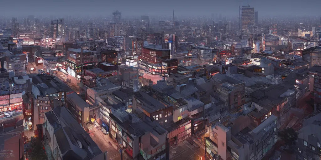 Prompt: Kanazawa City, cinematic lighting, detailed oil painting, unreal 5 render, 8k