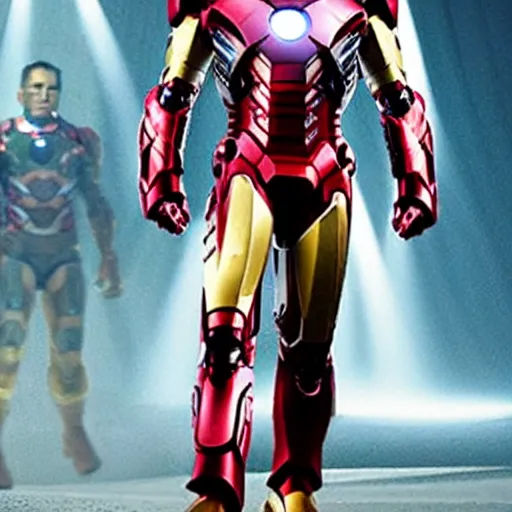 Prompt: still of [ [ salman khan ] ] in iron man suit in iron man movie