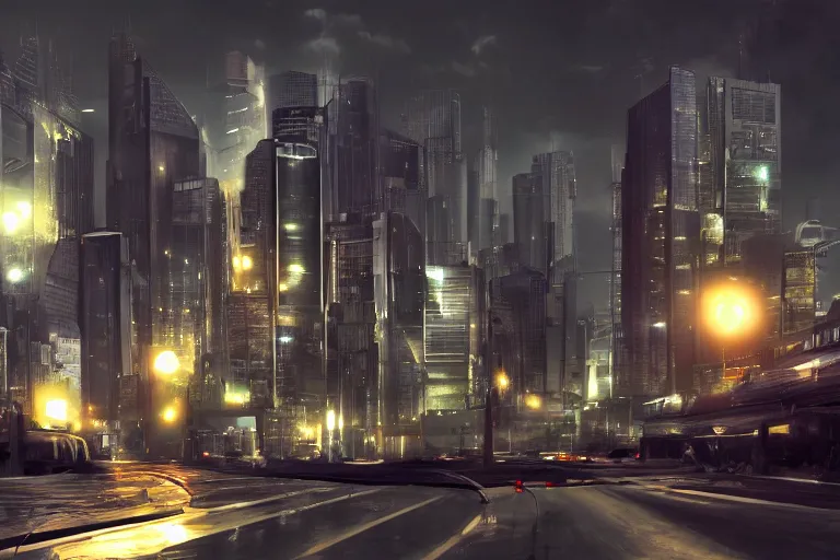Image similar to landscape of a city of robots. cinematic lighting. photorealism.