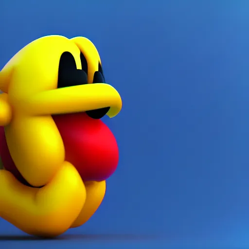 Prompt: Pac-Man from Super Smash Bros Ultimate, octane render, 3d render, trending on artstation, artstation