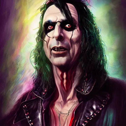 Image similar to portrait of michael mando as alice cooper as dream of the endless, the sandman, made by caravaggio stanley artgerm lau wlop rossdraws artstation cgsociety concept art cgsociety octane render