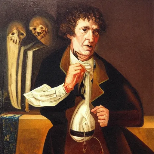 Prompt: doctor death, by Robert Pepperell, oil on canvas