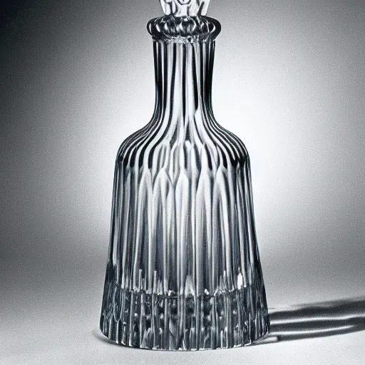 Prompt: a decanter by rene lalique