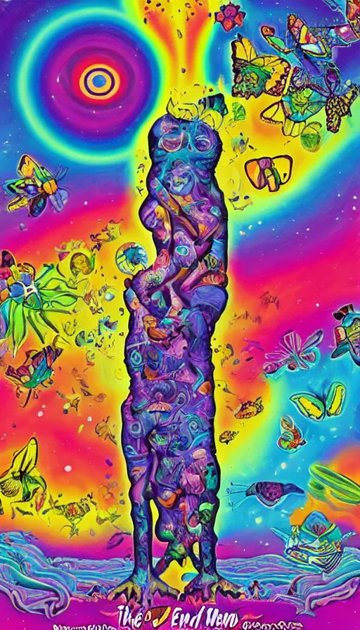 Prompt: The end of an organism, by Lisa Frank,