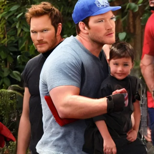 Image similar to chris pratt and mario on a date