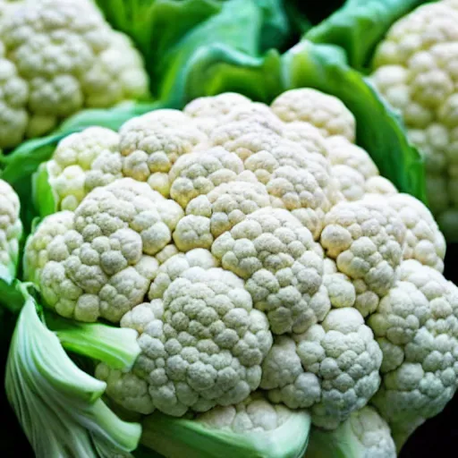 Prompt: cauliflower in incredible detail