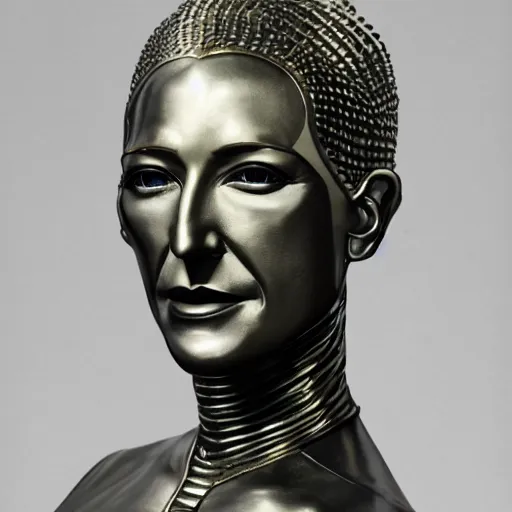 Image similar to sculpture of cate blanchett, metropolis