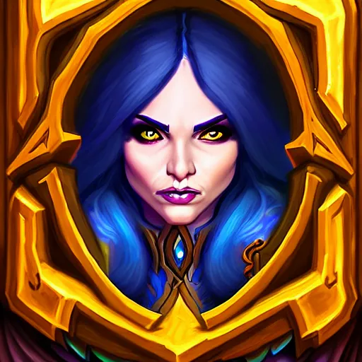 Image similar to Portrait of a sorceress, Hearthstone official trending art, exagerated accurate details