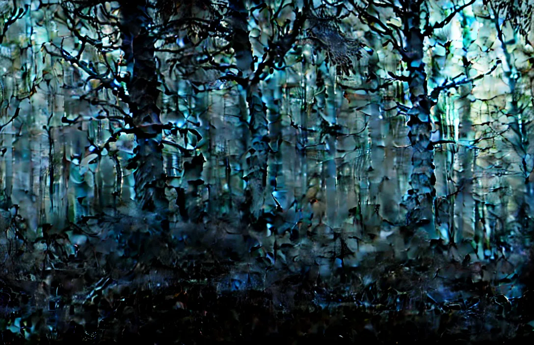 Image similar to cinematic trailer for 8 k pc game ray tracing arnold houdini octane horror game scary game. nightmare fuel. survival. lovecraftian creature hunting you. hardcore horror. intricate detail. super detailed. hyperrealism trending on artstation cgsociety wow post - processing. # horrorfilm haunted forest full of hanging skeletons. excorcism cinematography. drug fueled nightmare