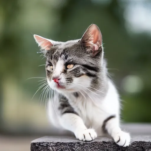 Prompt: portrait photo still of real life cat and mouse hybrid 8 k, 8 5 mm f 1. 8