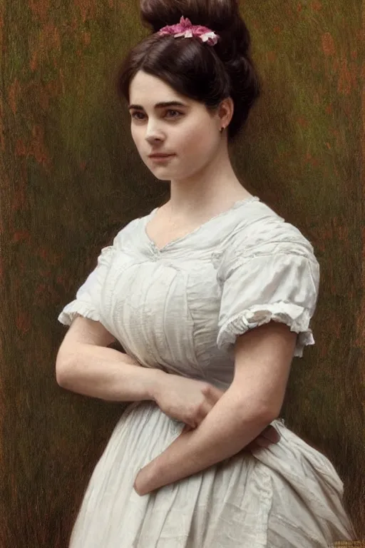 Prompt: photorealistic portrait photograph of ben shapiro as a classic victorian maid, beautiful, upper body, fantasy, handsome, rugged, chiseled, depth of field, soft focus, highly detailed, intricate, realistic, national geographic cover, soft glow, textured, artstation, concept art, sharp focus, illustration, art by artgerm and greg rutkowski and alphonse mucha