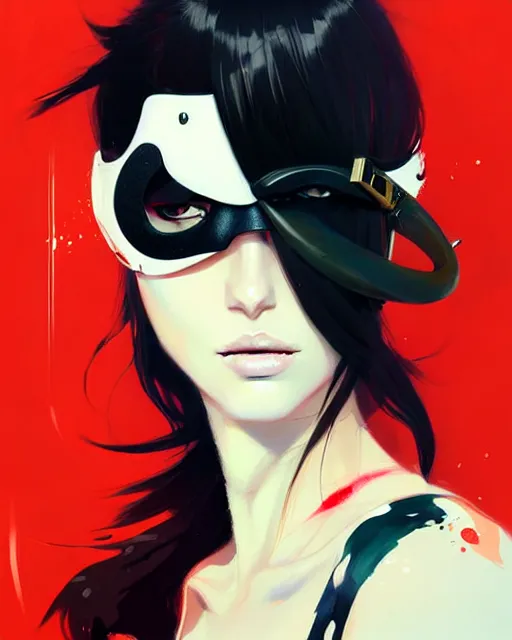 Image similar to a ultradetailed beautiful painting of a stylish woman with an eyepatch over her left eye, by conrad roset, greg rutkowski and makoto shinkai trending on artstation