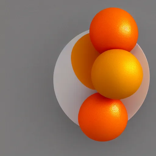 Image similar to white background, single juicy orange in the center, 3d render, cartoon, artwork