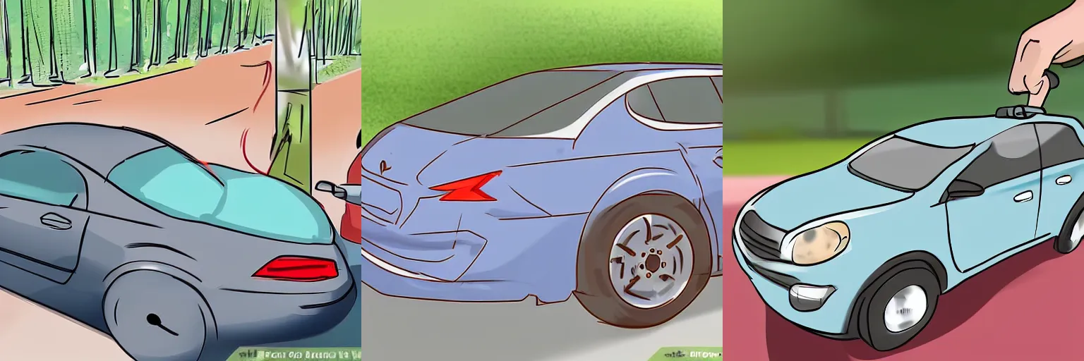 Prompt: how to break a car with a spon, wikihow tutorial