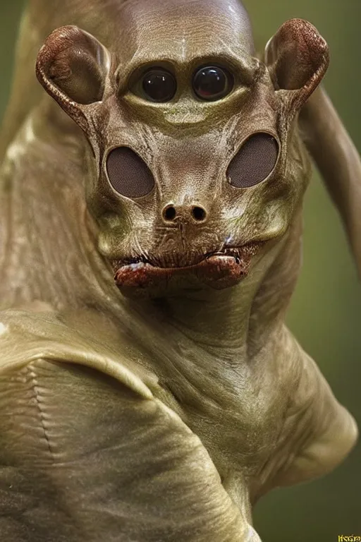 Image similar to national geographic professional photo of an alien animal, award winning