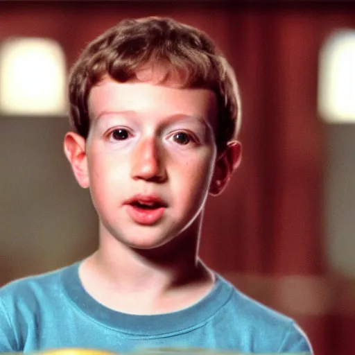 Prompt: Mark zuckerberg as a child in Matilda (1996)