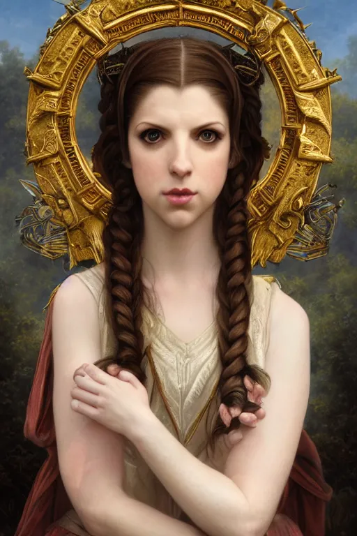 Image similar to A fantasy book style portrait painting of a hybrid Anna Kendrick, Anya_Taylor-Joy as a Mystical Valkyrie, Anubis-Reptilian, Atlantean Warrior, François Boucher, Oil Painting, unreal 5, DAZ, hyperrealistic, octane render, Regal, Refined, Detailed Digital Art, RPG portrait, William-Adolphe Bouguereau, Michael Cheval, Walt Disney (1937), Steampunk, Volumetric Golden dappled dynamic lighting, Highly Detailed, Cinematic Lighting, Unreal Engine, 8k, HD