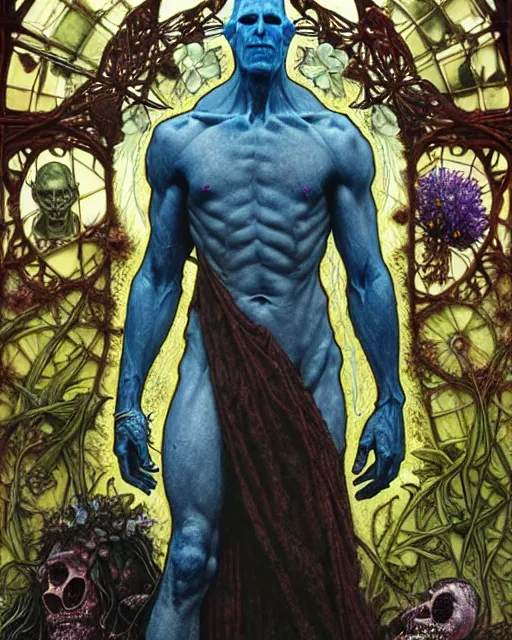 Prompt: the platonic ideal of flowers, rotting, moss, insects, pearl and praying of cletus kasady ultimate carnage thanos dementor doctor manhattan chtulu nazgul davinci, detailed, intricate, hyperrealism, intense, scary, decay, dmt, art by brock hofer and artgerm and greg rutkowski and alphonse mucha