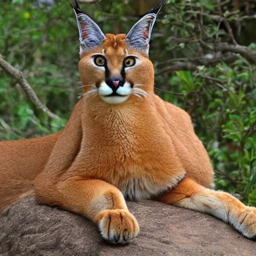 Prompt: a large caracal