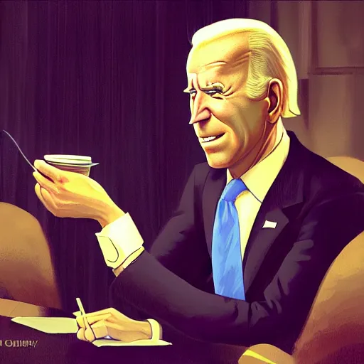 Prompt: joe biden charicature, pixar, dramatic lighting, cinematic, establishing shot, extremly high detail, photorealistic, cinematic lighting, artstation, style by James Gurney