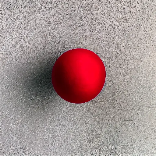 Prompt: silverleaf spheres on a red cube