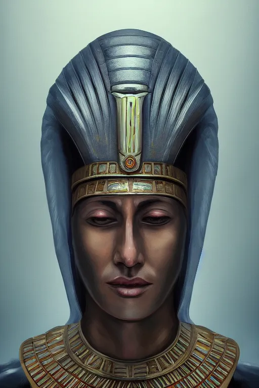 Prompt: a portrait of pharaoh’s fear, digital art, oil painting, ultra detail, 8K, trending on artstation