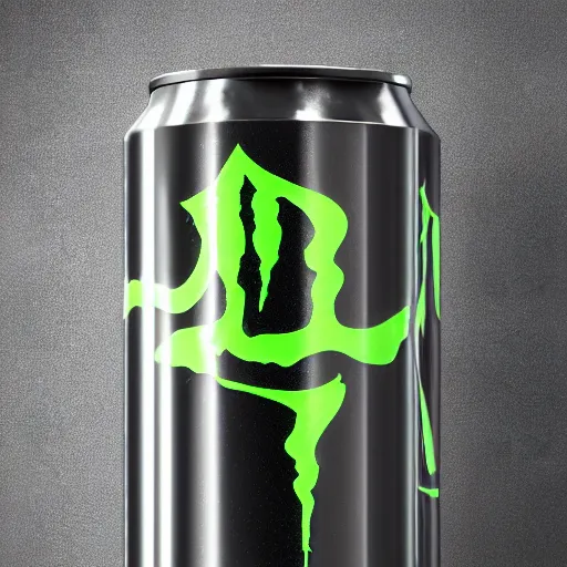 Image similar to new design aluminum can monster energy, photorealism, 4k, octane render, ultra quality