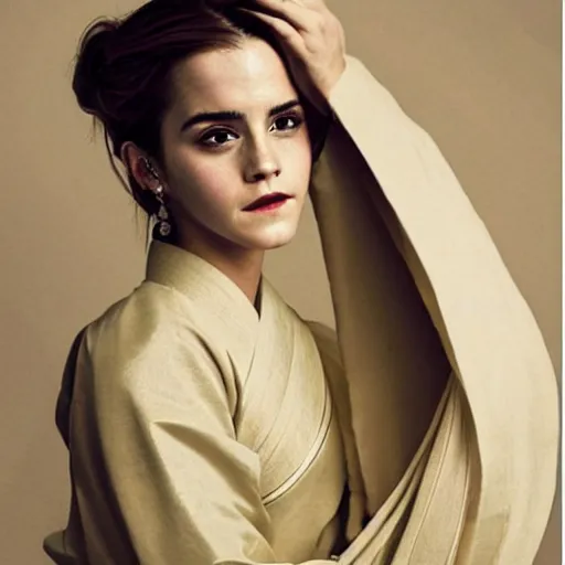 Prompt: emma watson wearing korean traditional cloth