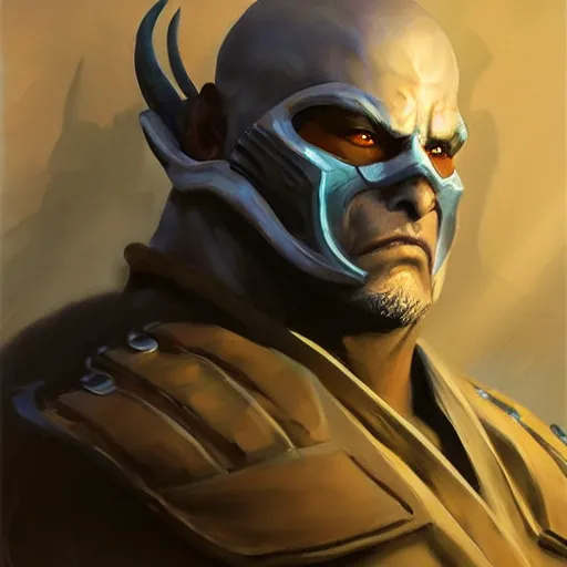 Image similar to greg manchess portrait painting of smoke from mortal kombat as overwatch character, medium shot, asymmetrical, profile picture, organic painting, sunny day, matte painting, bold shapes, hard edges, street art, trending on artstation, by huang guangjian and gil elvgren and jesper ejsing