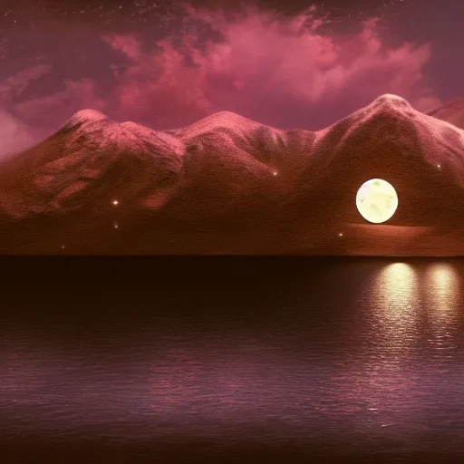 Prompt: The moonlight is the messenger of love, matte painting, concept art, 4k