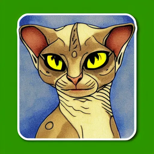 Image similar to sphinx cat sticker,