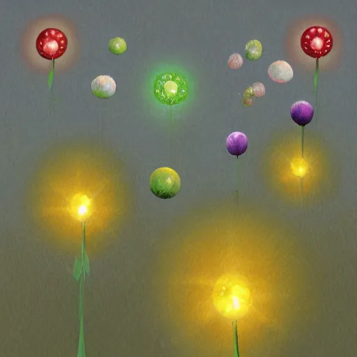 Prompt: bubble flowers, digital painting, magic realism, cinematic lighting