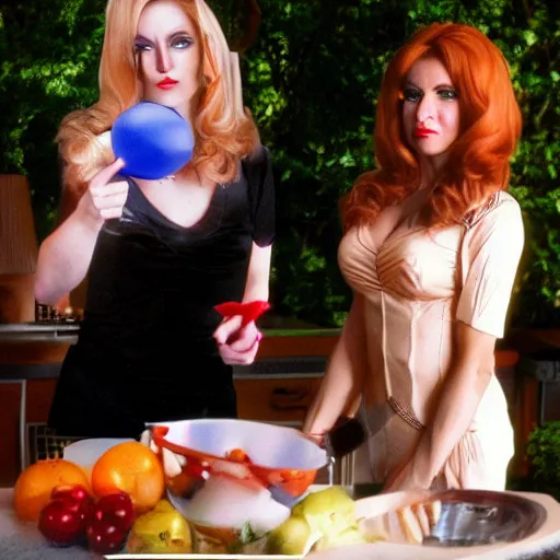 Image similar to jillian anderson as skully x - files as housewives from mars