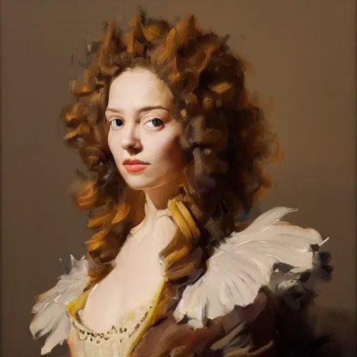 Image similar to oil painting portrait by hyacinthe rigaud, (Greg rutkowski)