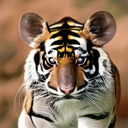 Prompt: mouse tiger hybrid animal