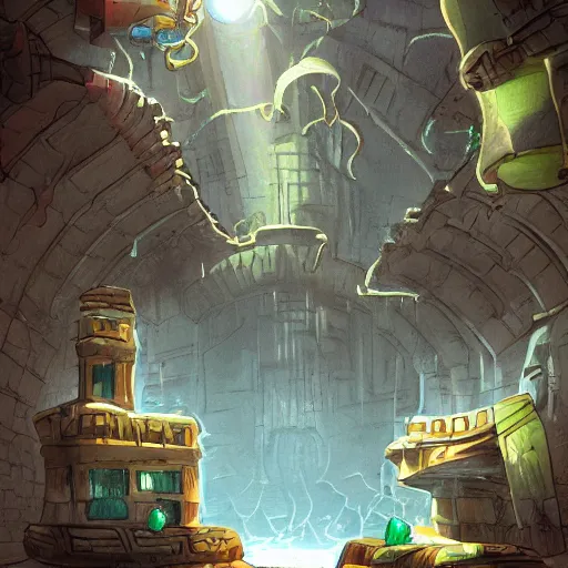 Image similar to A detailed sewer lair background made by Walt peregoy,soft,light,bright,epic,awesome, where people would live with rooms and etc