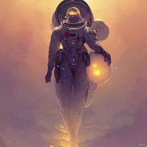 Image similar to digital artwork astronaut fantasy, intricate, elegant, highly detailed, digital painting, artstation, concept art, matte, sharp focus, illustration, art by Artgerm and Greg Rutkowski and Alphonse Mucha