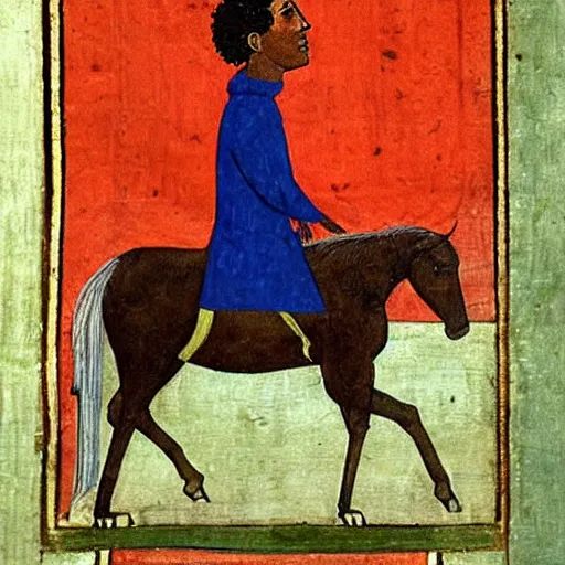 Prompt: medieval painting of barack obama