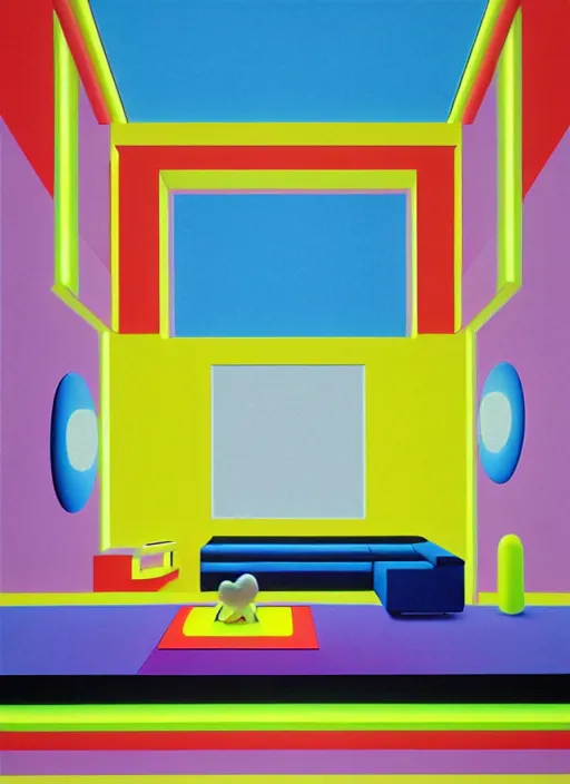 Prompt: designer living room by shusei nagaoka, kaws, david rudnick, airbrush on canvas, pastell colours, cell shaded, 8 k,