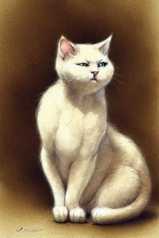 Prompt: ( ( ( ( ( cute cat character. muted colors. ) ) ) ) ) by jean - baptiste monge!!!!!!!!!!!!!!!!!!!!!!!!!!!